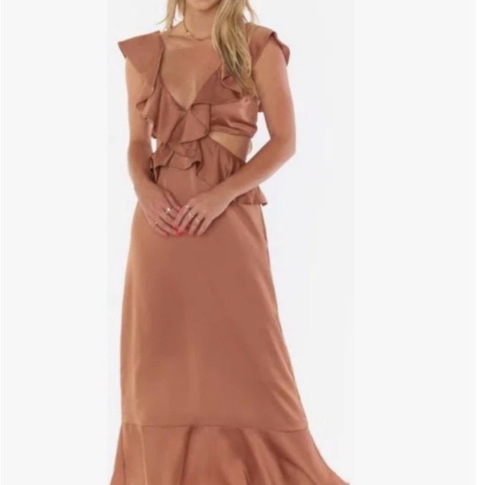 Show Me Your MuMu Zoey Ruffle Midi Dress